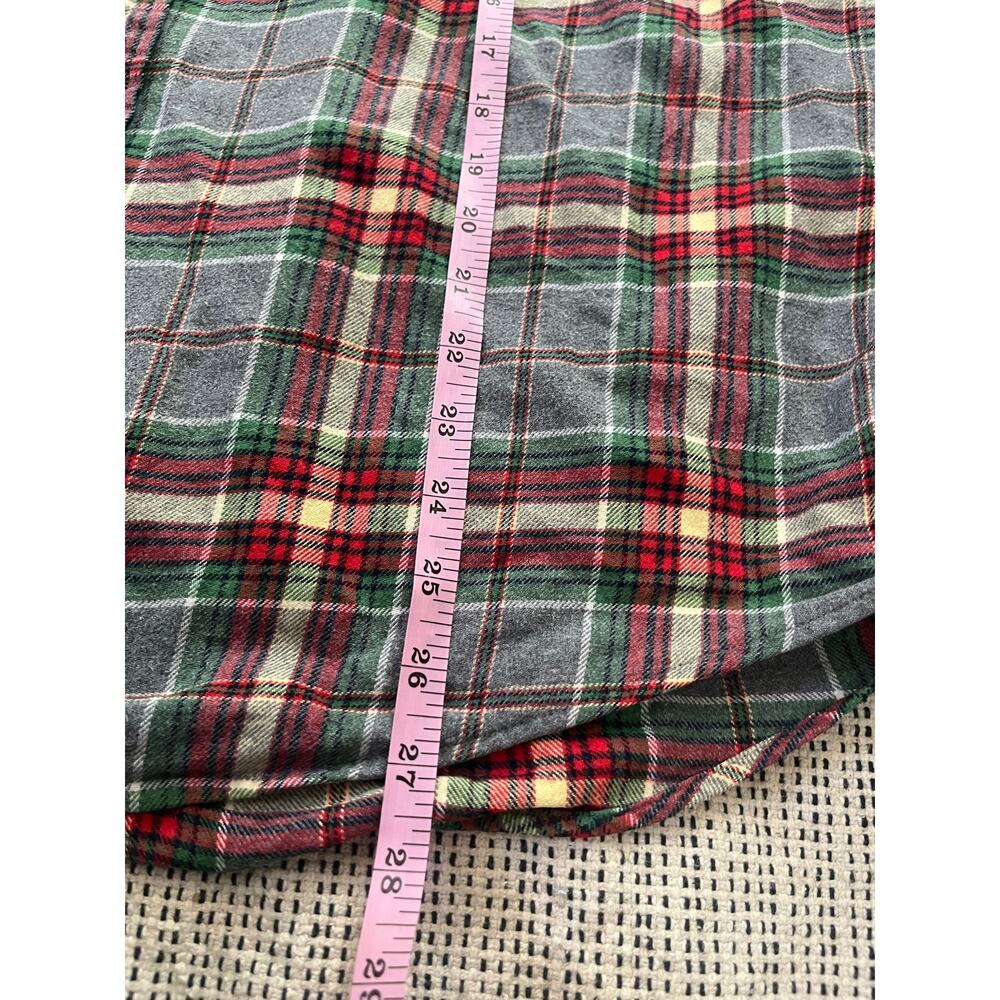 Lands End flannel red, green , black yellow size large - Picture 5 of 6